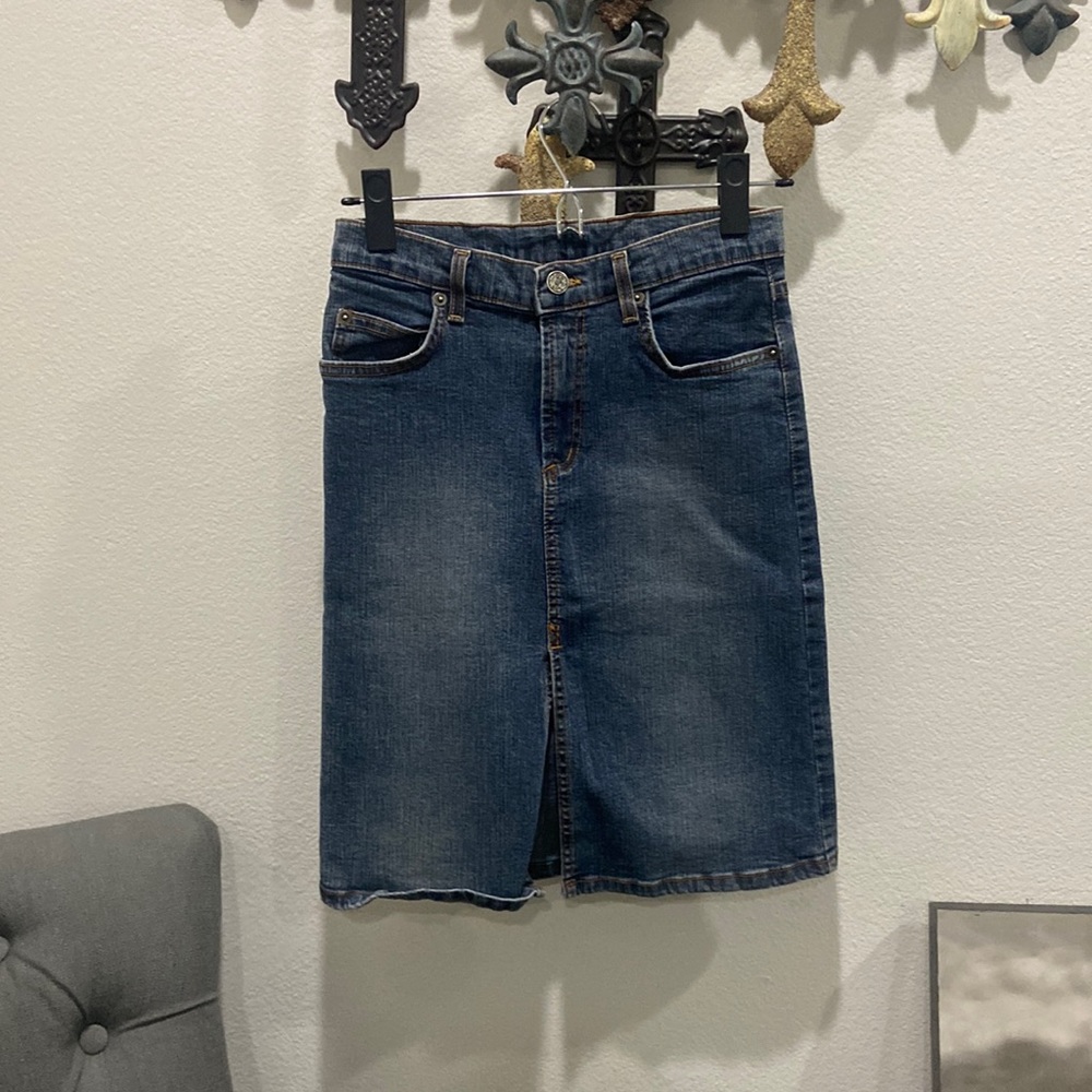 Pencil Jean stretchy skirt